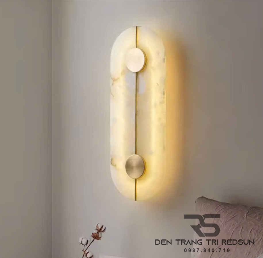 Đèn Tường Trang Trí Phòng Khách, Phòng Ngủ, Cầu Thang Phong Cách Bắc Âu Chất Liệu Đá Cẩm Thạch DT-1043