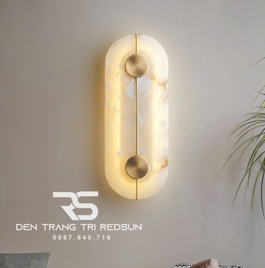 Đèn Tường Trang Trí Phòng Khách, Phòng Ngủ, Cầu Thang Phong Cách Bắc Âu Chất Liệu Đá Cẩm Thạch DT-1043