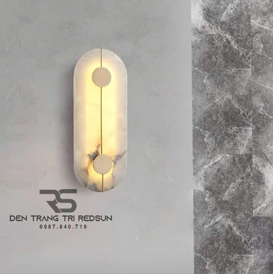 Đèn Tường Trang Trí Phòng Khách, Phòng Ngủ, Cầu Thang Phong Cách Bắc Âu Chất Liệu Đá Cẩm Thạch DT-1043