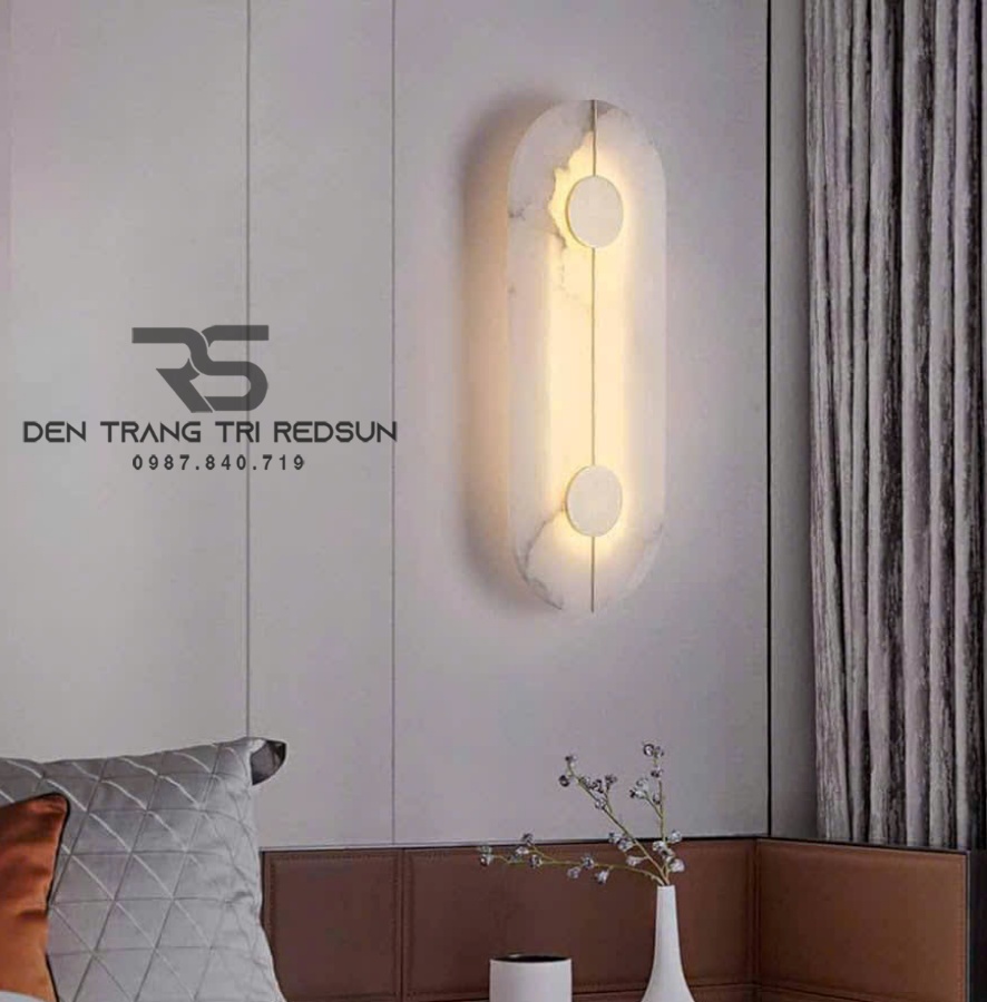Đèn Tường Trang Trí Phòng Khách, Phòng Ngủ, Cầu Thang Phong Cách Bắc Âu Chất Liệu Đá Cẩm Thạch DT-1043