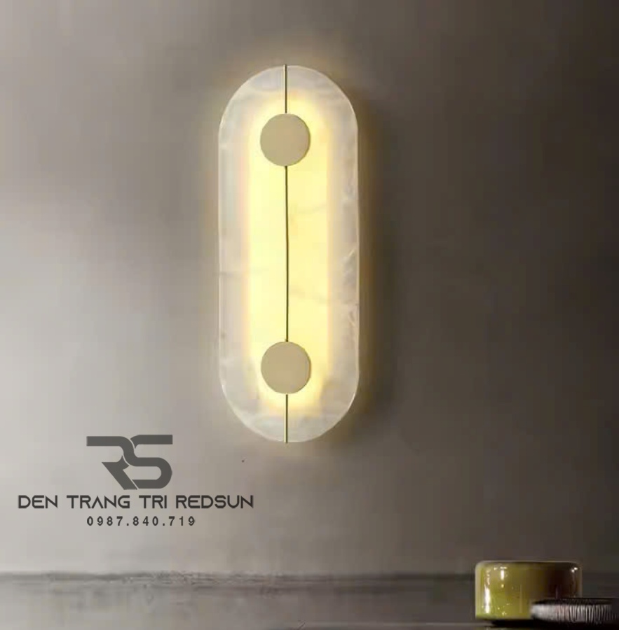 Đèn Tường Trang Trí Phòng Khách, Phòng Ngủ, Cầu Thang Phong Cách Bắc Âu Chất Liệu Đá Cẩm Thạch DT-1043