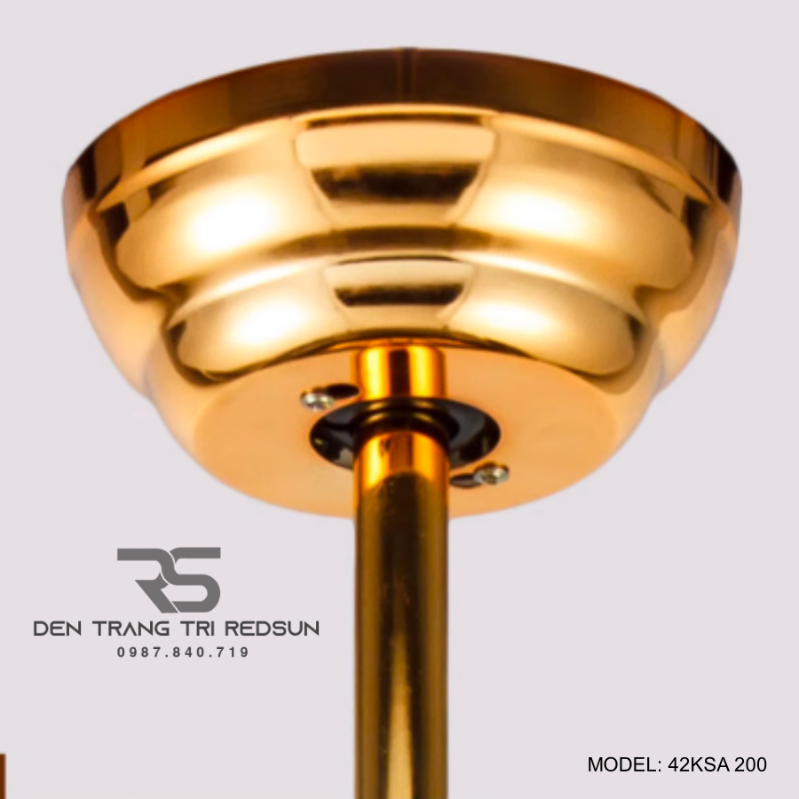 Quạt Trần Đèn Cánh Cụp Xòe Trang Trí Phòng Khách, Phòng Ngủ - 42KSA 200