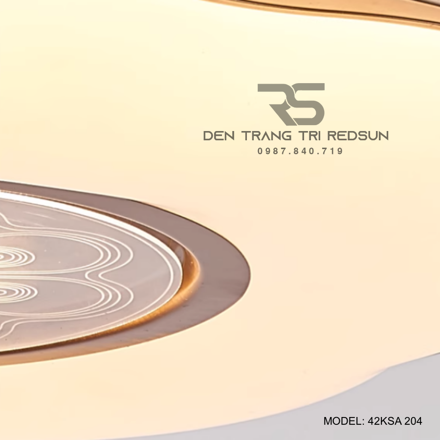 Quạt Trần Đèn Cánh Cụp Xòe Trang Trí Phòng Khách, Phòng Ngủ - 42KSA 204