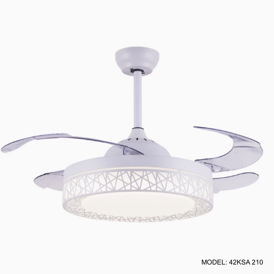 Quạt Trần Đèn Cánh Cụp Xòe Trang Trí Phòng Khách, Phòng Ngủ - 42KSA 210