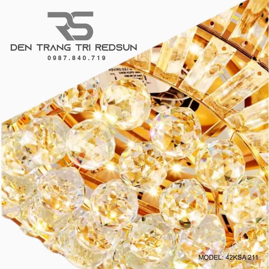 Quạt Trần Đèn Cánh Cụp Xòe Trang Trí Phòng Khách, Phòng Ngủ - 42KSA 211