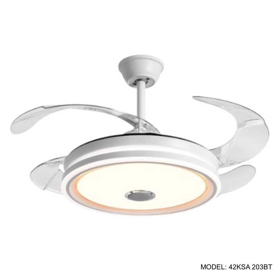 Quạt Trần Đèn Cánh Cụp Xòe Trang Trí Phòng Khách, Phòng Ngủ - 42KSA 203BT