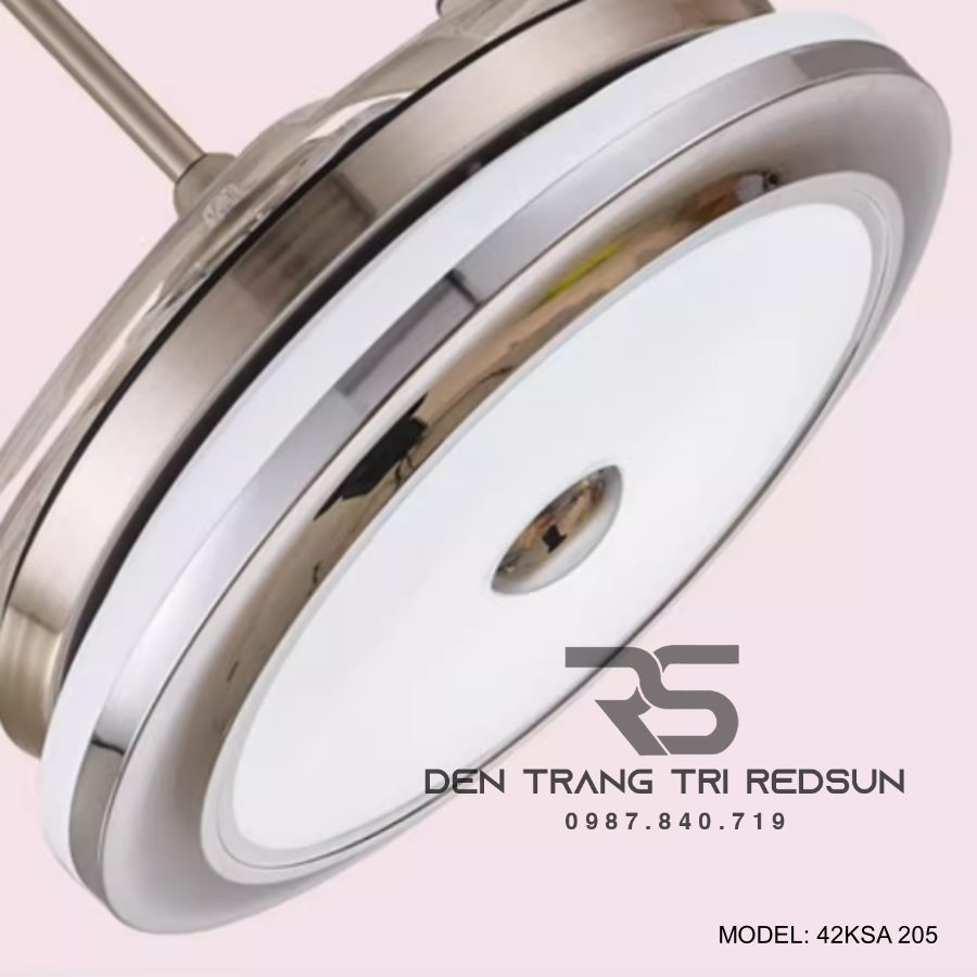 Quạt Trần Đèn Cánh Cụp Xòe Trang Trí Phòng Khách, Phòng Ngủ - 42KSA 205