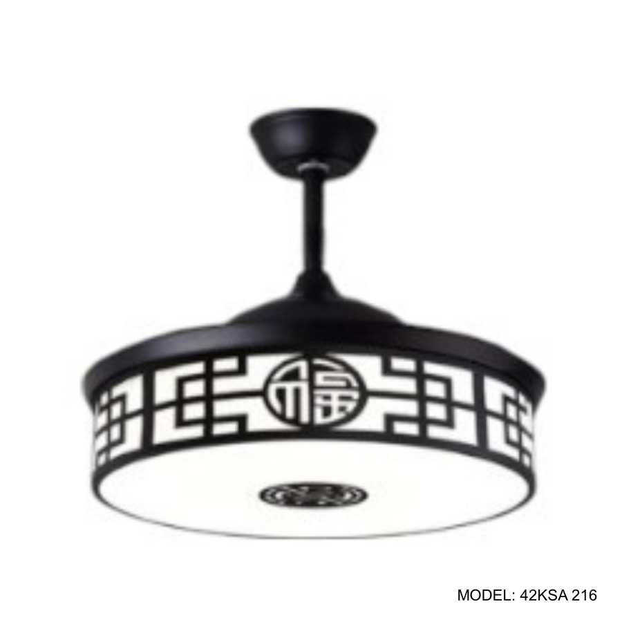 Quạt Trần Đèn Cánh Cụp Xòe Trang Trí Phòng Khách, Phòng Ngủ - 42KSA 216