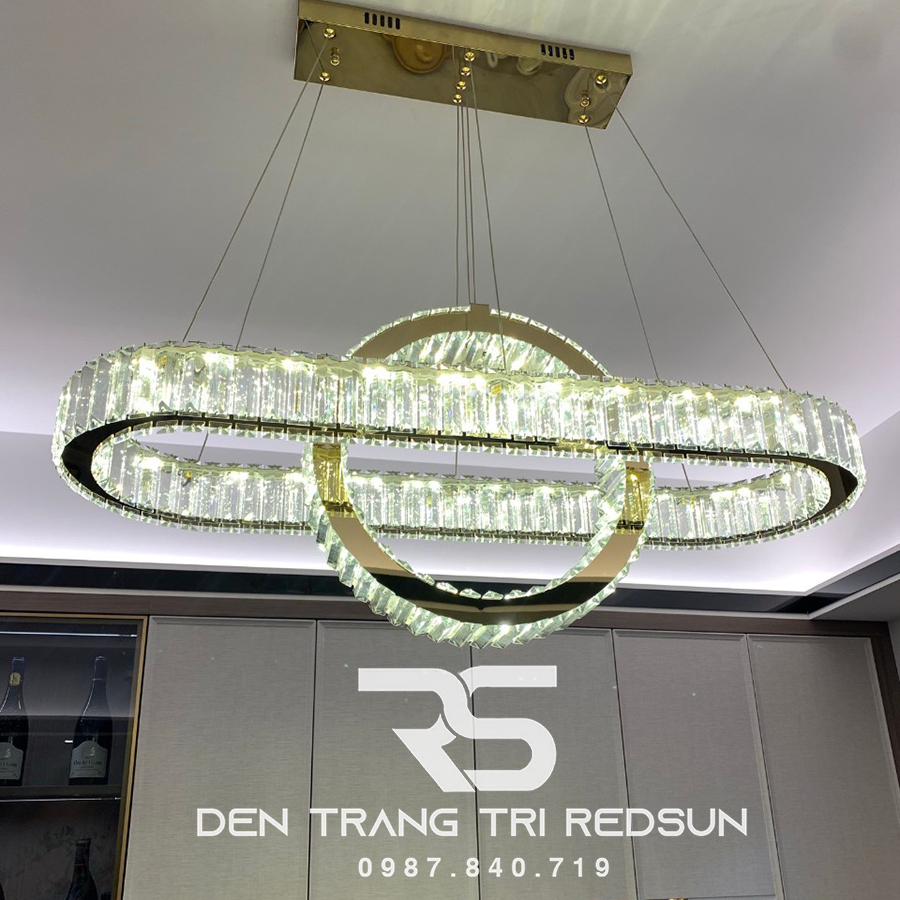 Đèn Thả Pha Lê Bàn Ăn, Bàn Đảo Hiện Đại TPL041