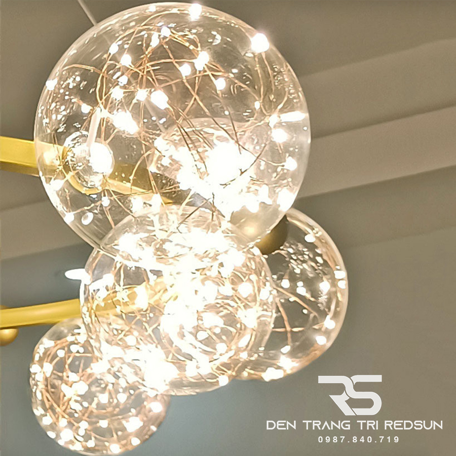 Đèn Chùm Phòng Khách Hiện Đại Phong Cách Bắc Âu Choá Thuỷ Tinh DC-50