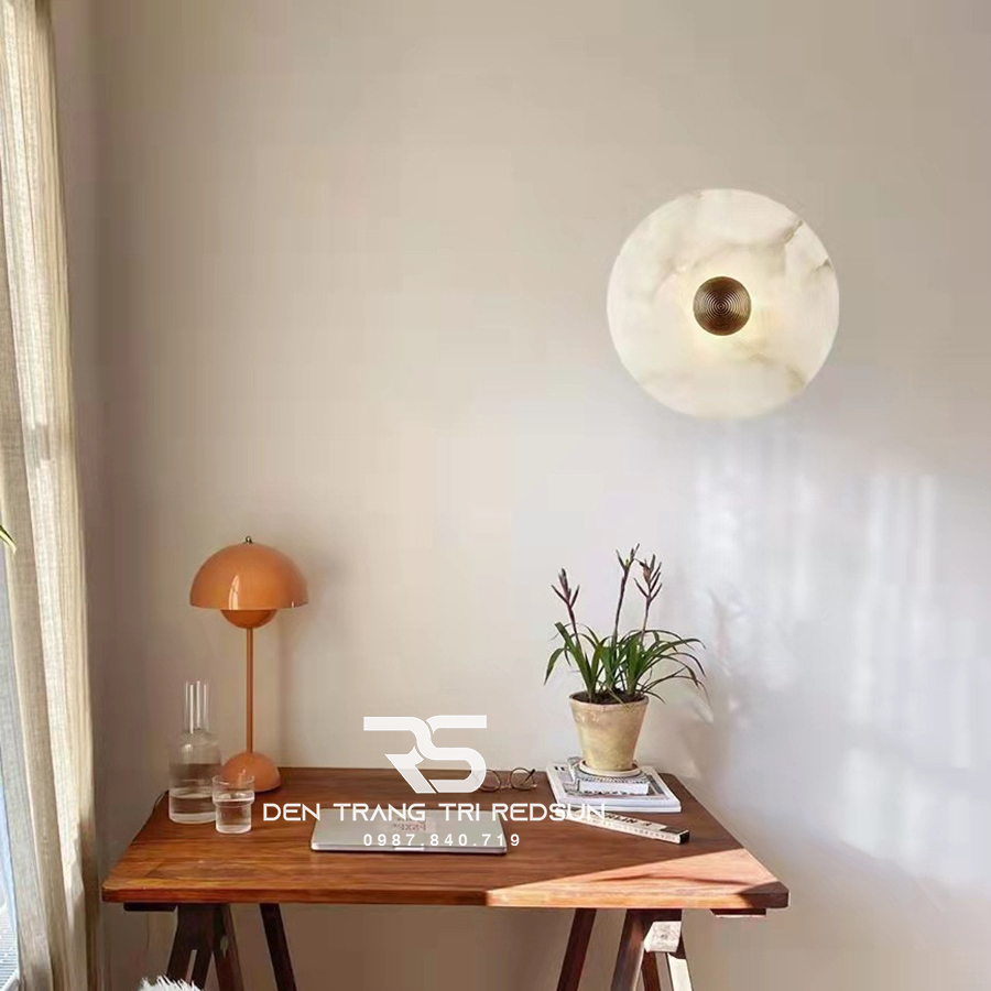 Đèn Tường Trang Trí Phòng Khách, Phòng Ngủ, Cầu Thang Phong Cách Bắc Âu Chất Liệu Đá Cẩm Thạch DT-112