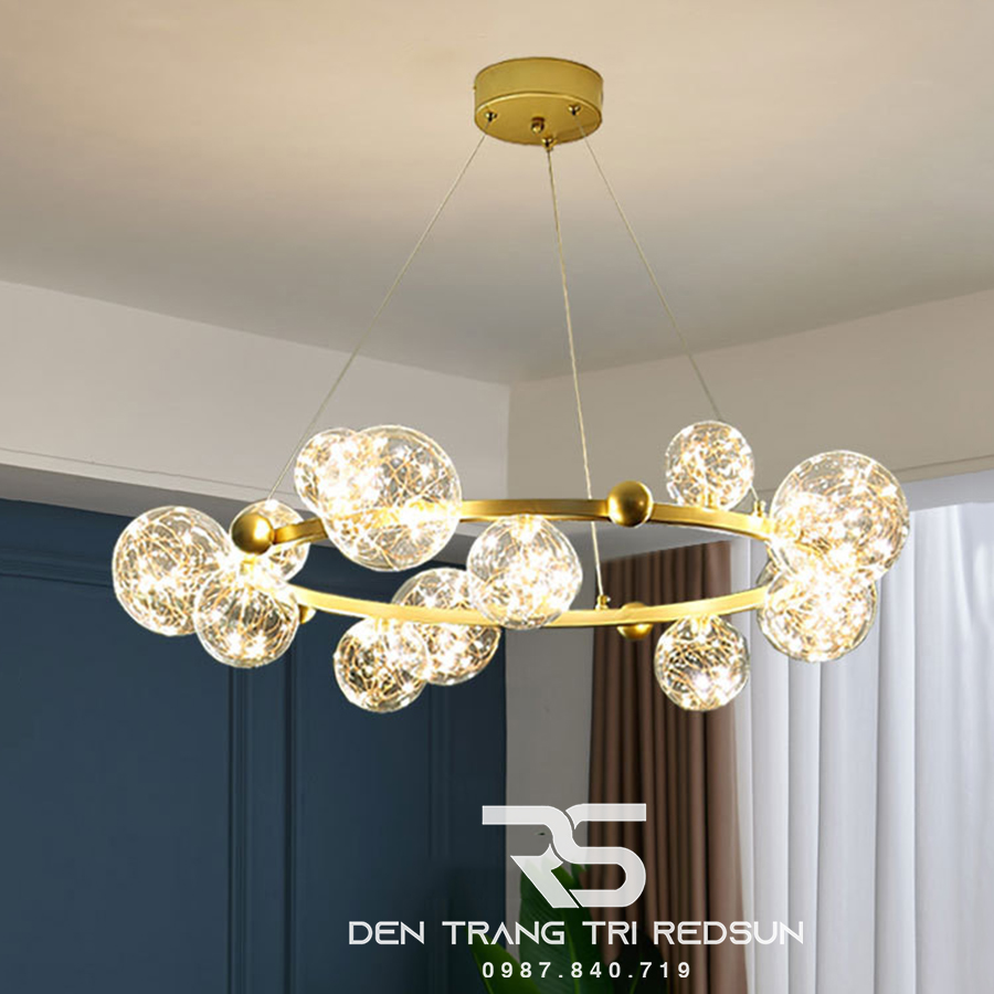Đèn Chùm Phòng Khách Hiện Đại Phong Cách Bắc Âu Choá Thuỷ Tinh DC-50