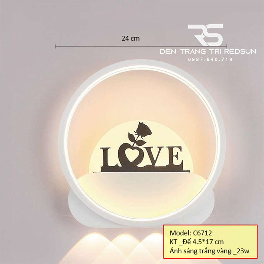 Đèn Led Tường Trang Trí Phòng Khách, Phòng Ngủ, Cầu Thang Phong Cách Bắc Âu C6712