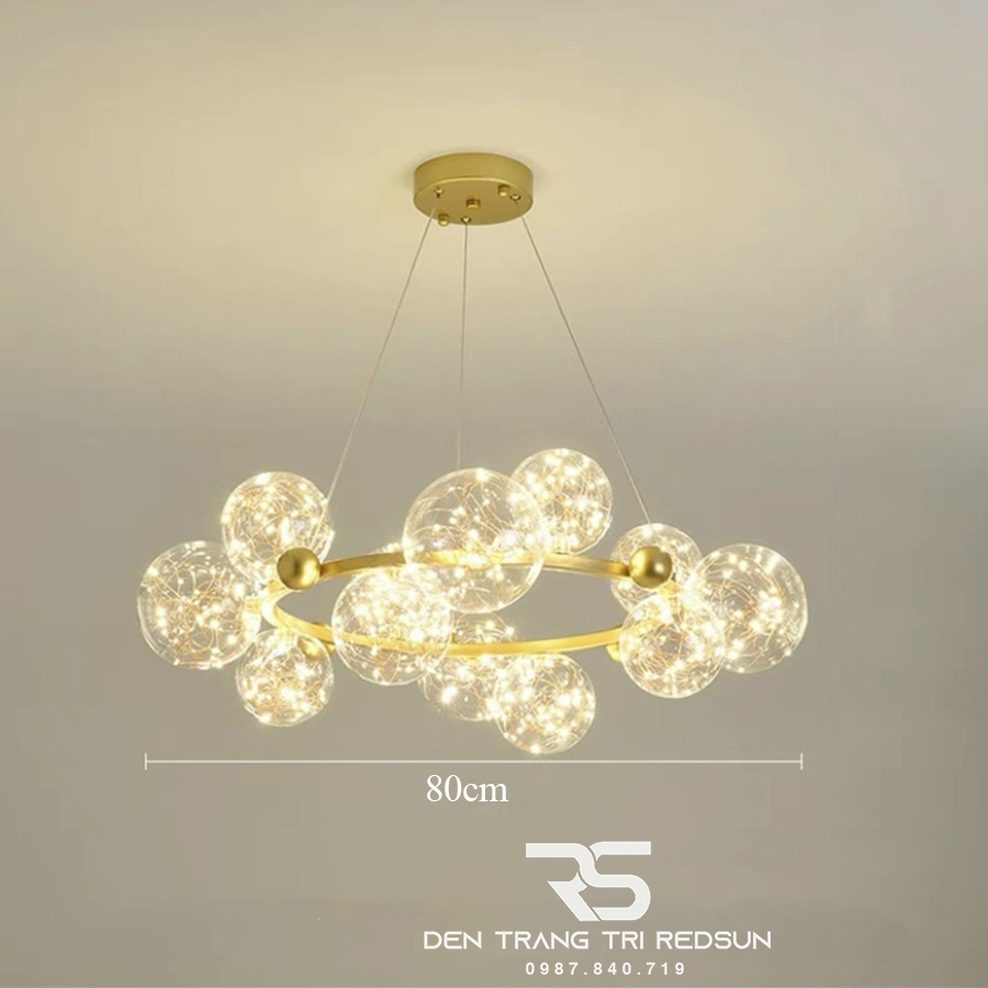 Đèn Chùm Phòng Khách Hiện Đại Phong Cách Bắc Âu Choá Thuỷ Tinh DC-50