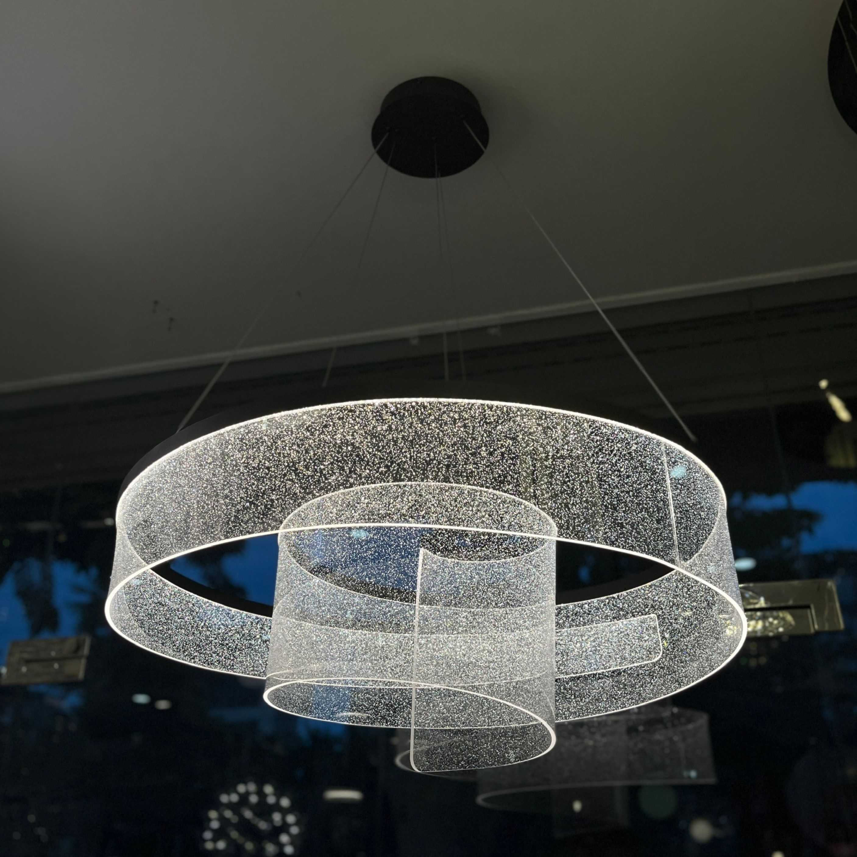 Đèn Chùm Trang Trí Phòng Khách, Phòng Ăn, Phòng Ngủ Dải Lụa Dáng Xoắn Phong Cách Bắc Âu MA06062PB-001