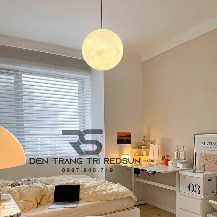 Đèn Thả Trần Hiện Đại Bắc Âu Mặt Trăng Chất Liệu Composite CDT-T014