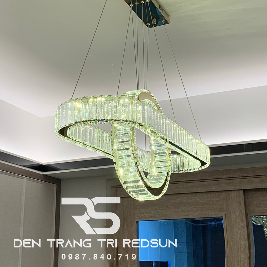 Đèn Thả Pha Lê Bàn Ăn, Bàn Đảo Hiện Đại TPL041