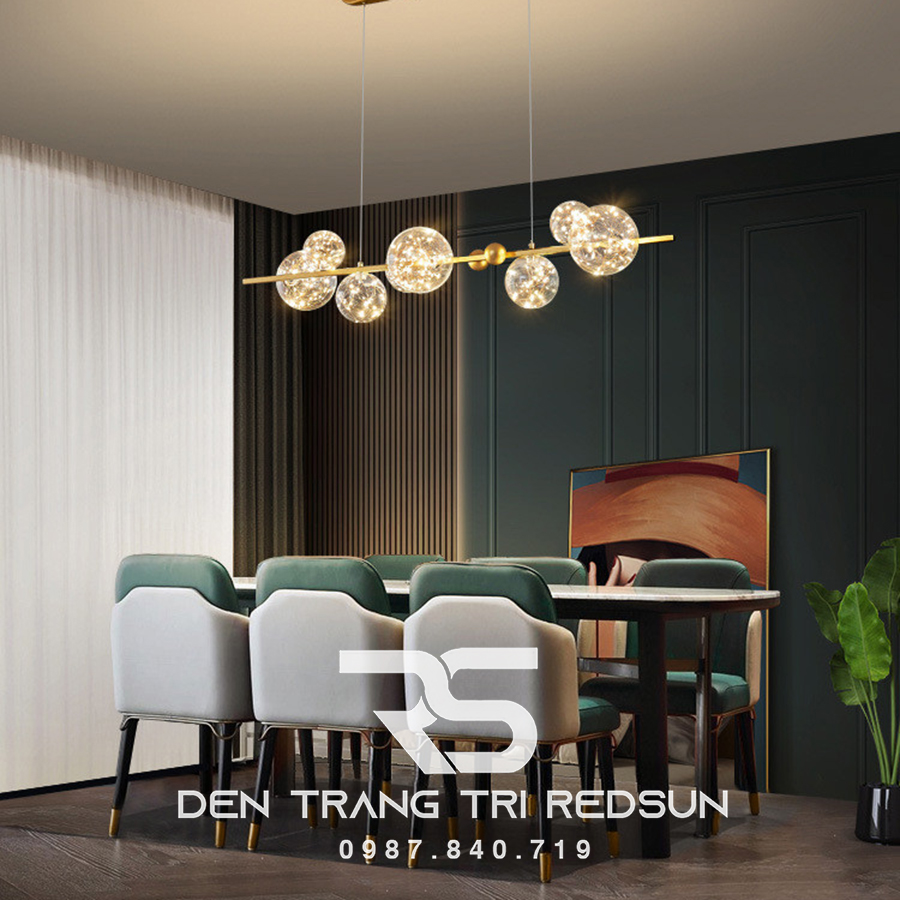 Đèn Thả Bàn Ăn Hiện Đại Phong Cách Bắc Âu Choá Thuỷ Tinh DC-51