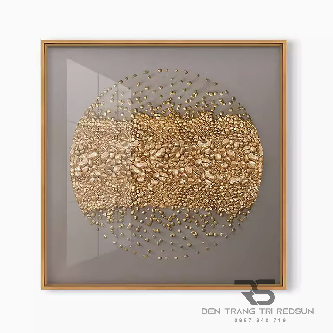 Tranh Treo Tường Thủ Công Trang Trí Phòng Khách, Phòng Ngủ, Phòng Ăn Chất Liệu Sỏi Phong Cách Hiện Đại DDC-001 Dáng B