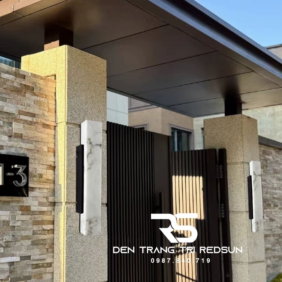 Đèn Tường Giả Đá Cẩm Thạch Trang Trí Ngoài Trời Nhà Hàng, Khách Sạn, Biệt Thự, Sân Vườn DTOD-006