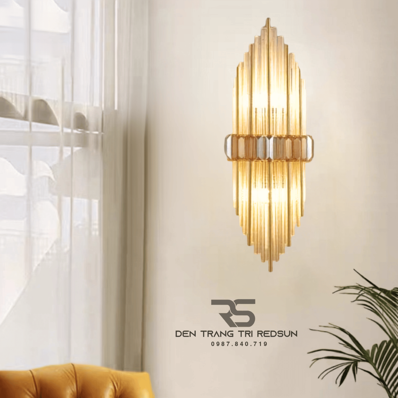Đèn Tường Pha Lê Trang Trí Phòng Khách, Phòng Ngủ, Phòng Ăn Hiện Đại DT-C6607