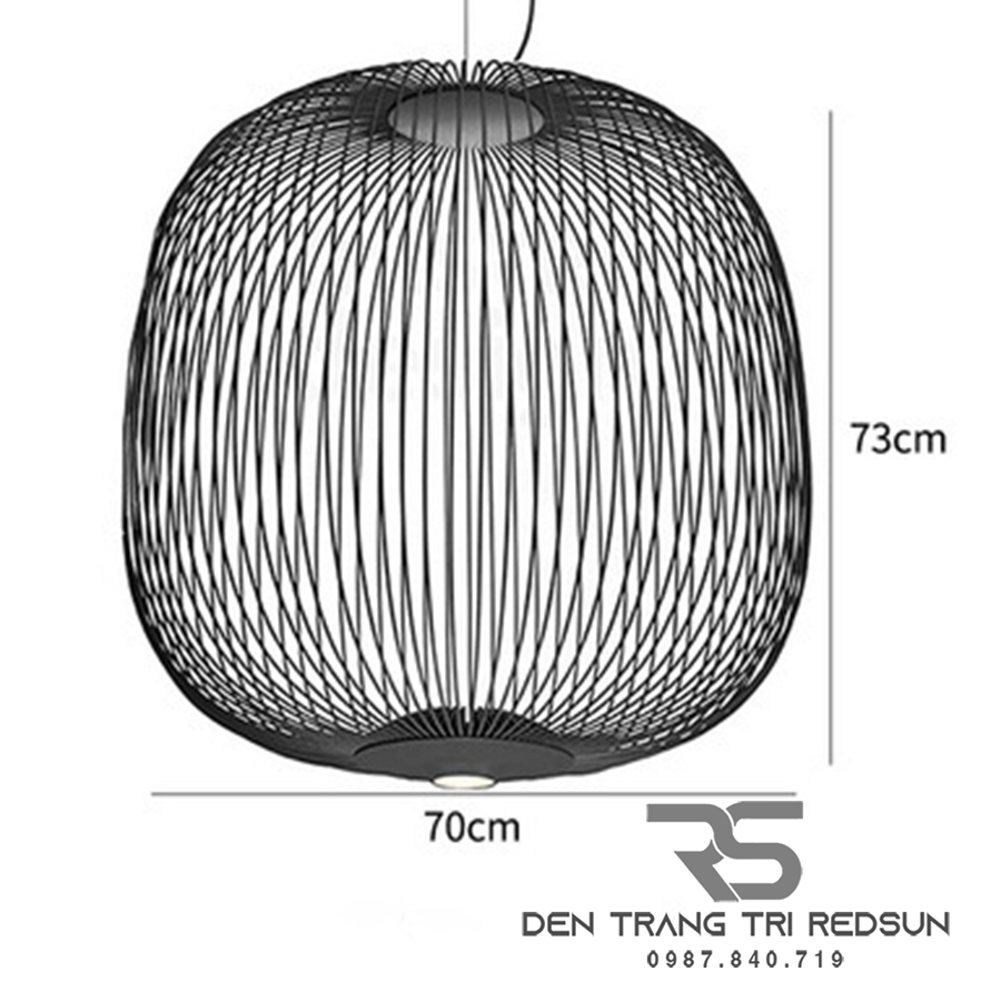 Đèn Thả Lồng Sắt Phong Cách Bắc Âu CDT-T041 Dáng C