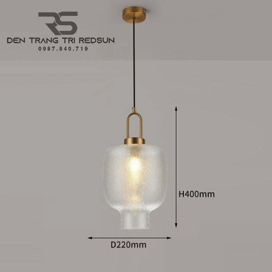 Đèn Thả Phòng Khách, Phòng Ngủ, Bàn Ăn Hiện Đại Phong Cách Bắc Âu Choá Thuỷ Tinh CDT-T048 Dáng D
