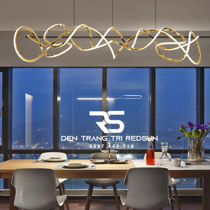 Đèn Thả Bàn Ăn Hiện Đại Phong Cách Bắc Âu Dáng Xoắn DC-1014
