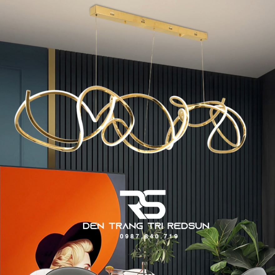 Đèn Thả Bàn Ăn Hiện Đại Phong Cách Bắc Âu Dáng Xoắn DC-1014