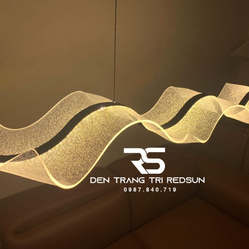 Đèn Thả Bàn Ăn Hiện Đại Dáng Dải Lụa Acrylic Phong Cách Bắc Âu DC-T076