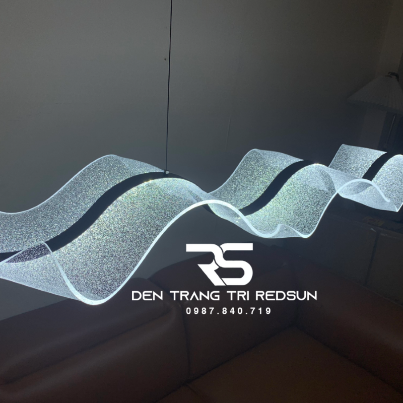 Đèn Thả Bàn Ăn Hiện Đại Dáng Dải Lụa Acrylic Phong Cách Bắc Âu DC-T076