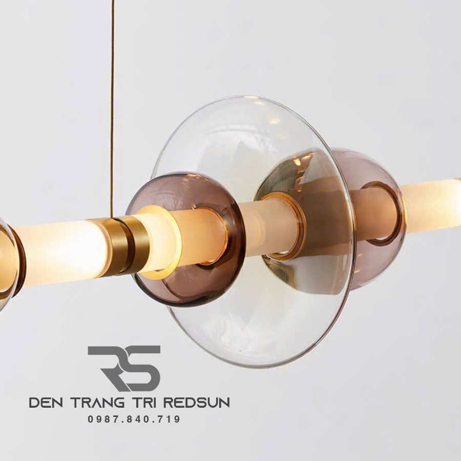 Đèn Thả Hiện Đại Ống Thủy Tinh Dáng Dài Trang Trí Quán Cafe, Nhà Hàng, Phòng Khách, Phòng Ăn Phong Cách Bắc Âu DC-T107
