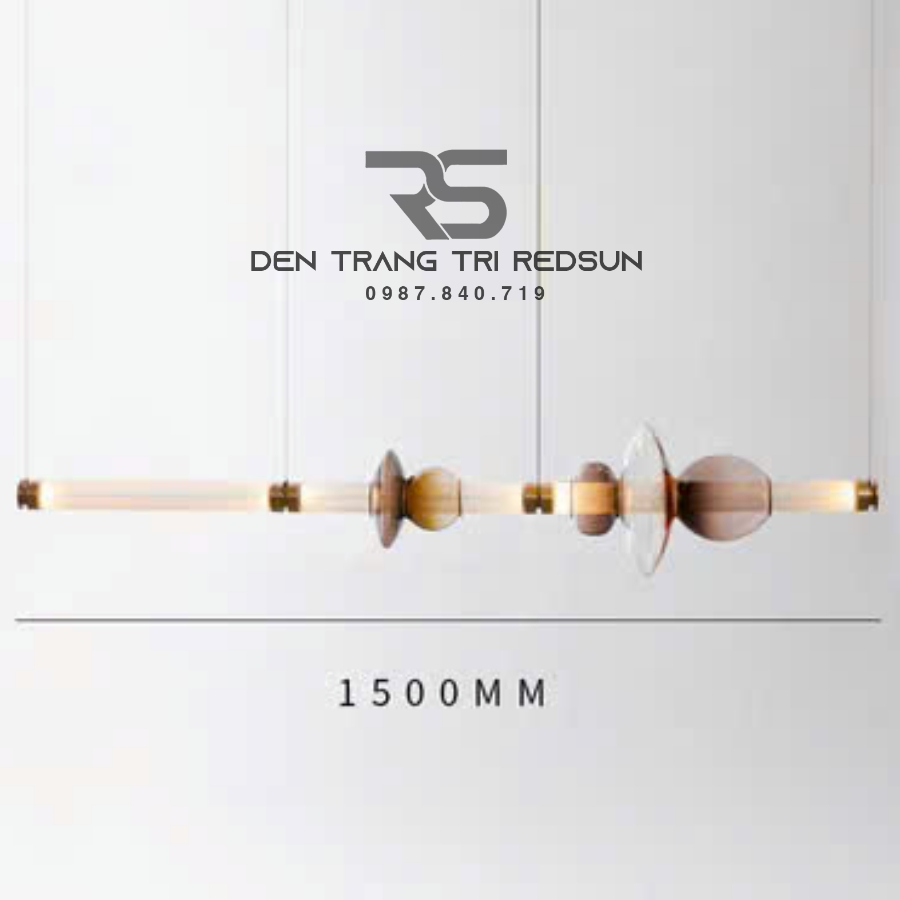 Đèn Thả Hiện Đại Ống Thủy Tinh Dáng Dài Trang Trí Quán Cafe, Nhà Hàng, Phòng Khách, Phòng Ăn Phong Cách Bắc Âu DC-T107