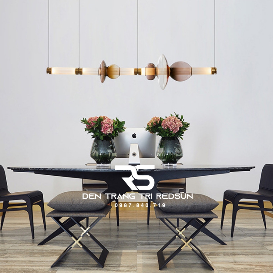 Đèn Thả Hiện Đại Ống Thủy Tinh Dáng Dài Trang Trí Quán Cafe, Nhà Hàng, Phòng Khách, Phòng Ăn Phong Cách Bắc Âu DC-T107