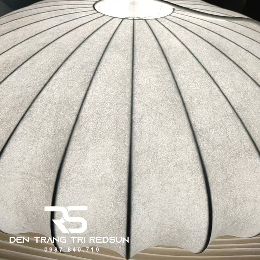 Đèn Thả Vải Hiện Đại Hình Bí Ngô Lắp Phòng Khách, Phòng Ăn, Thông Tầng Phong Cách Nhật Bản Wabi-sabi DC-T116