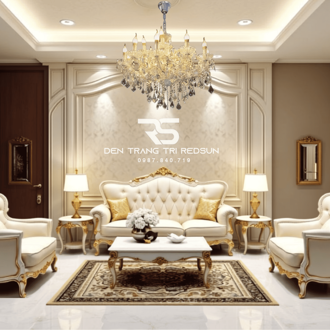 Đèn Chùm Pha Lê Phòng Khách, Nhà Hàng, Khách Sạn, Phong Cách Cổ Điển DC0088T