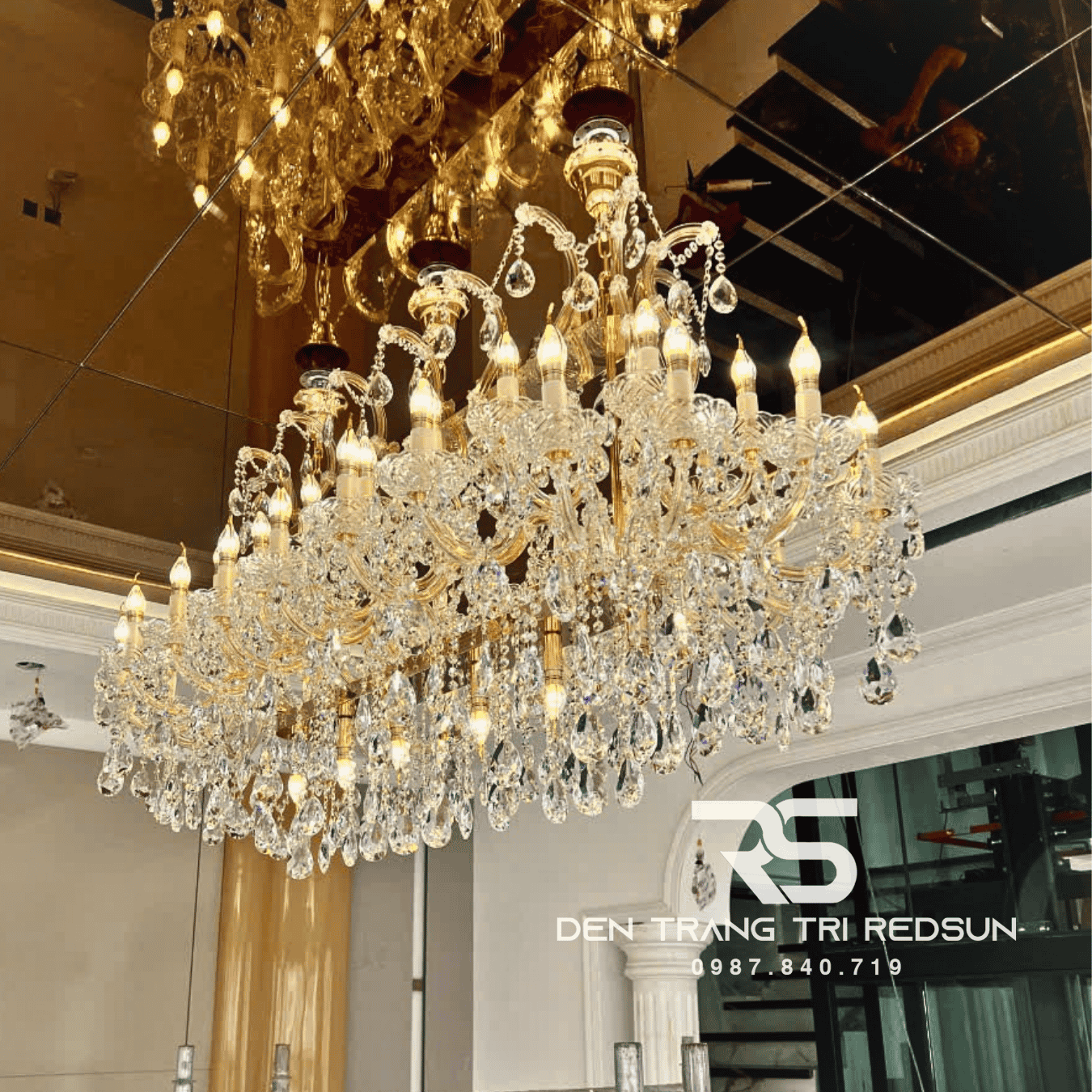 Đèn Chùm Pha Lê Phòng Khách, Nhà Hàng, Khách Sạn, Phong Cách Cổ Điển DC5263N44
