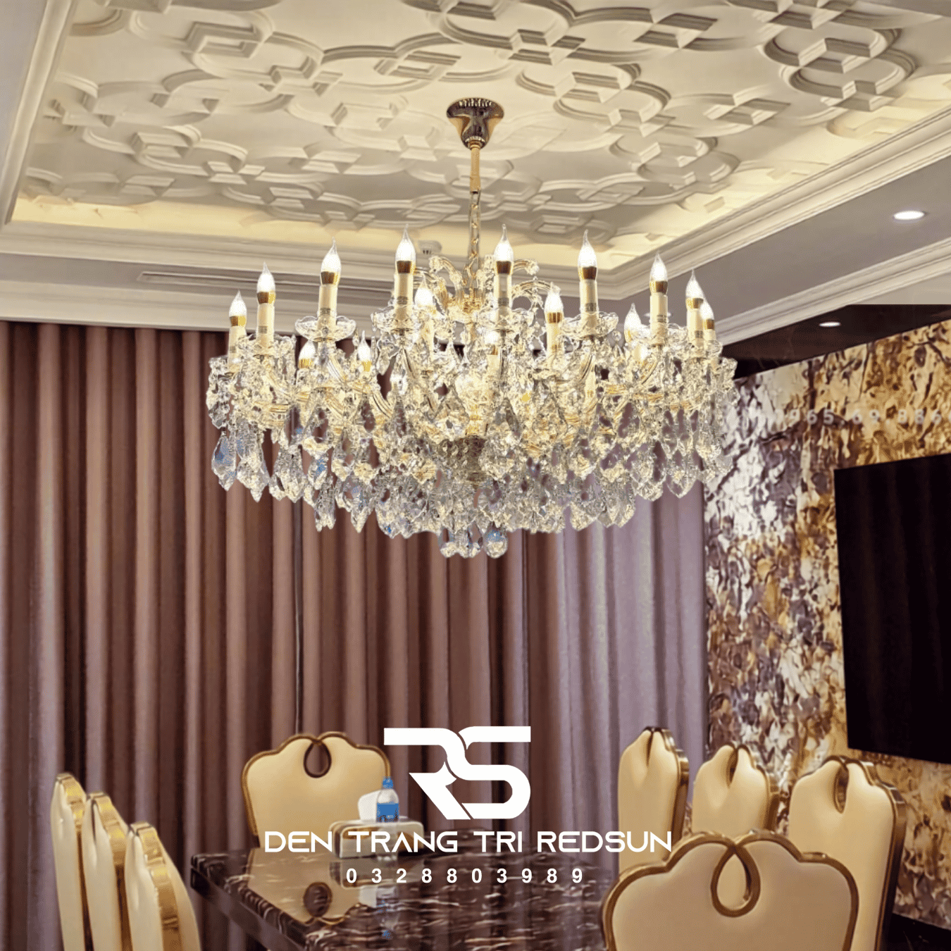 Đèn Chùm Pha Lê Phòng Khách, Trung Tâm Hội Nghị, Khách Sạn, Phong Cách Cổ Điển DC5285T