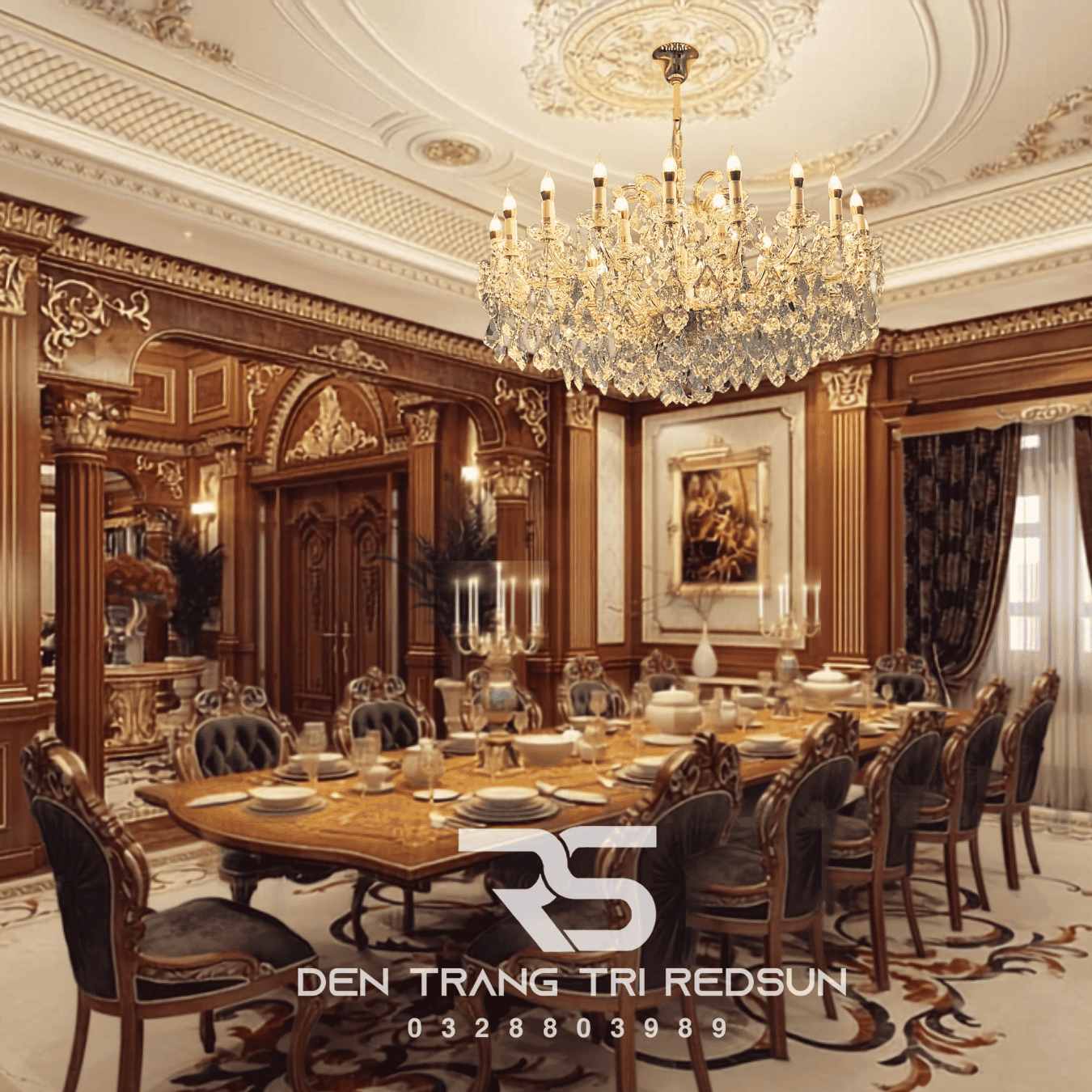 Đèn Chùm Pha Lê Phòng Khách, Trung Tâm Hội Nghị, Khách Sạn, Phong Cách Cổ Điển DC5285T
