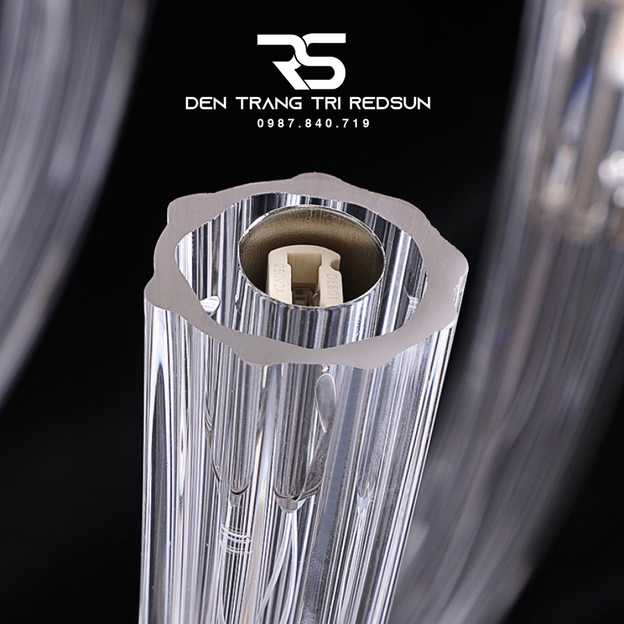 Đèn Chùm Trang Trí Phòng Khách, Sảnh Chờ, Phòng Ăn, Phòng Ngủ Ống Thủy Tinh Phong Cách Bắc Âu DCP-001
