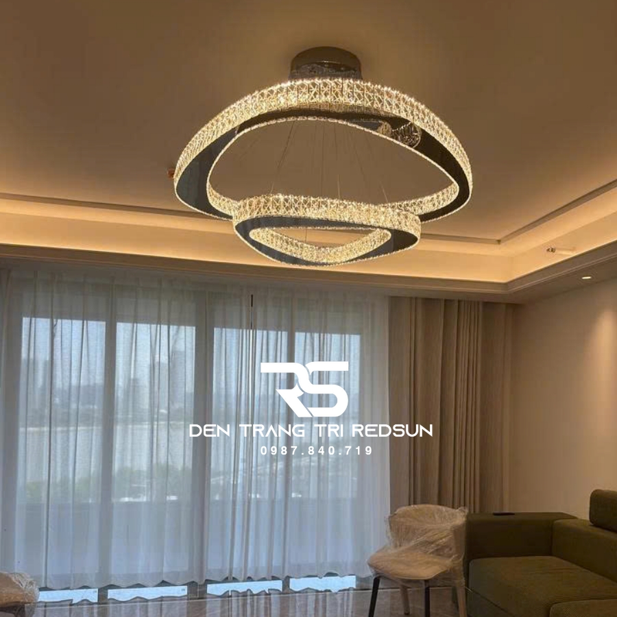 Đèn Chùm Trang Trí Phòng Khách, Sảnh Chờ, Phòng Ăn Chất Liệu Pha Lê Phong Cách Italia DCP-003