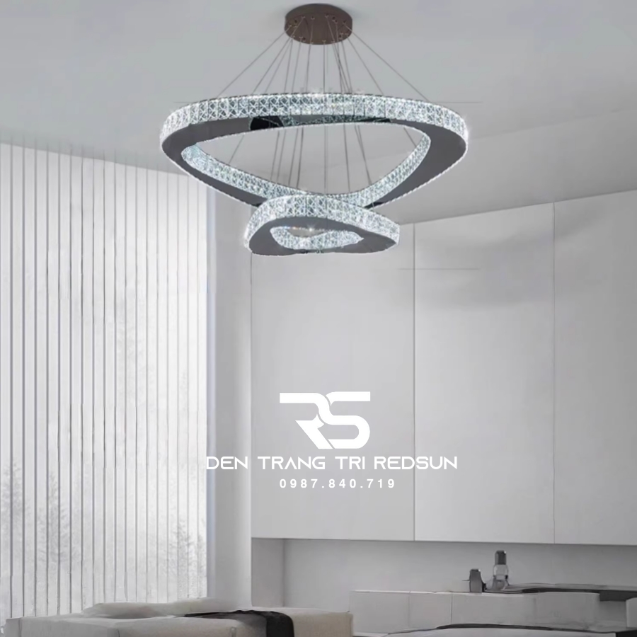 Đèn Chùm Trang Trí Phòng Khách, Sảnh Chờ, Phòng Ăn Chất Liệu Pha Lê Phong Cách Italia DCP-003