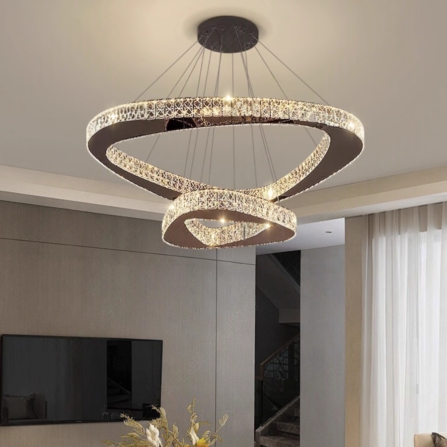 Đèn Chùm Trang Trí Phòng Khách, Sảnh Chờ, Phòng Ăn Chất Liệu Pha Lê Phong Cách Italia DCP-003