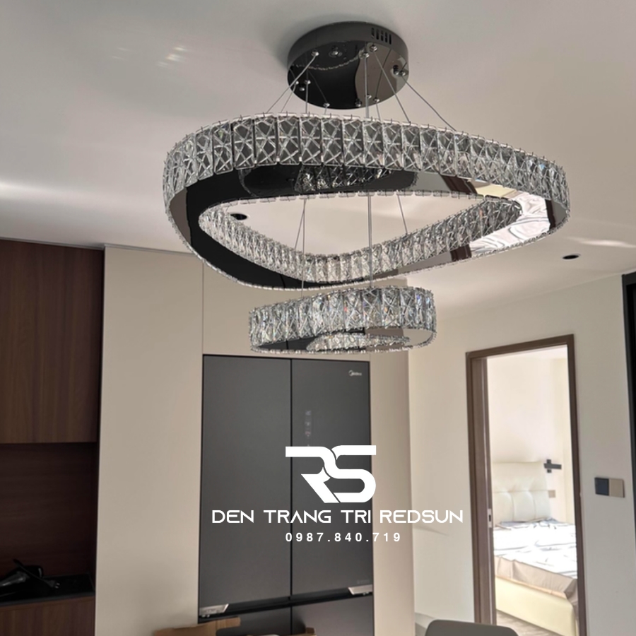 Đèn Chùm Trang Trí Phòng Khách, Sảnh Chờ, Phòng Ăn Chất Liệu Pha Lê Phong Cách Italia DCP-003