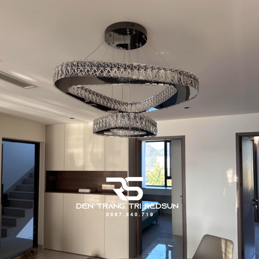 Đèn Chùm Trang Trí Phòng Khách, Sảnh Chờ, Phòng Ăn Chất Liệu Pha Lê Phong Cách Italia DCP-003