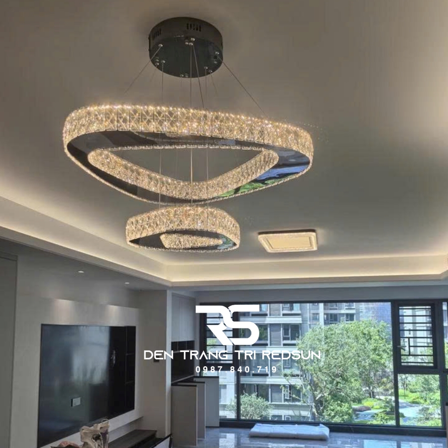 Đèn Chùm Trang Trí Phòng Khách, Sảnh Chờ, Phòng Ăn Chất Liệu Pha Lê Phong Cách Italia DCP-003