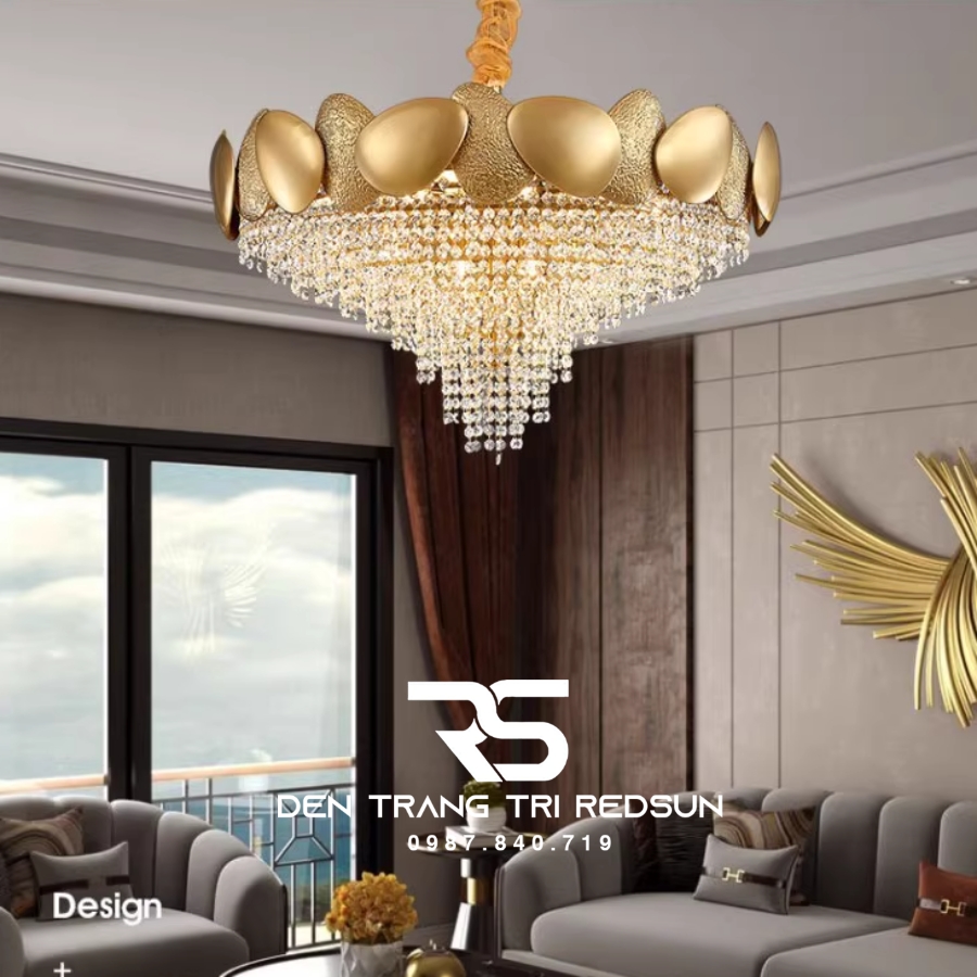 Đèn Chùm Trang Trí Phòng Khách, Sảnh Chờ, Phòng Ăn, Phòng Ngủ Chất Liệu Pha Lê  DCP-005