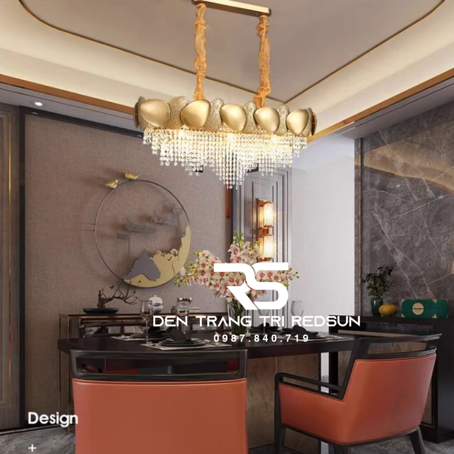 Đèn Chùm Trang Trí Phòng Khách, Sảnh Chờ, Phòng Ăn, Phòng Ngủ Chất Liệu Pha Lê  DCP-005