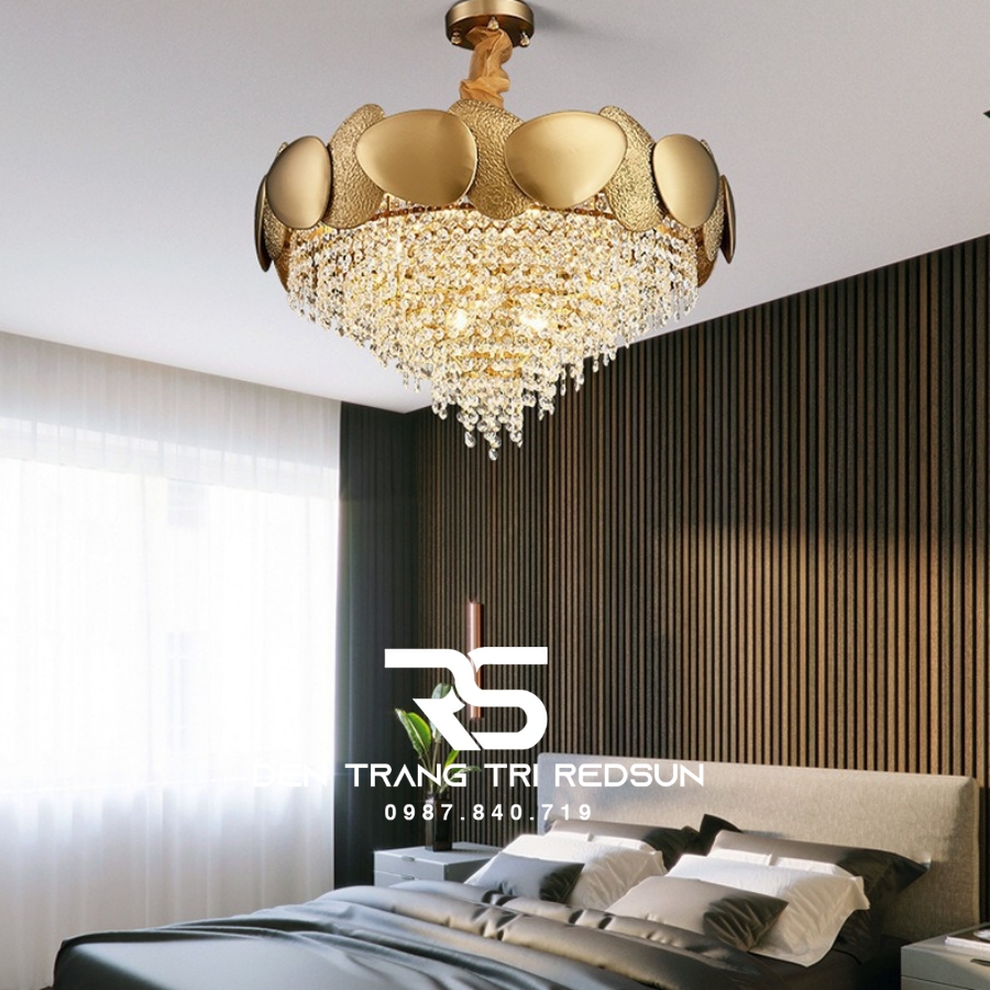 Đèn Chùm Trang Trí Phòng Khách, Sảnh Chờ, Phòng Ăn, Phòng Ngủ Chất Liệu Pha Lê  DCP-005