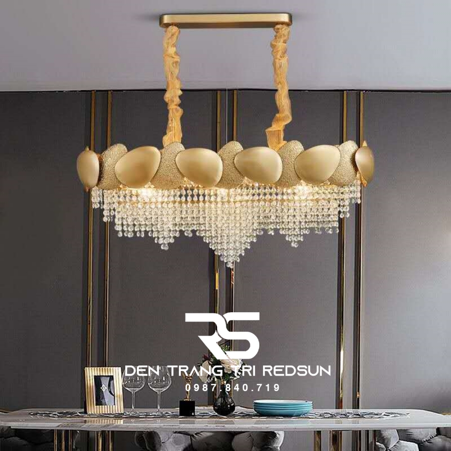 Đèn Chùm Trang Trí Phòng Khách, Sảnh Chờ, Phòng Ăn, Phòng Ngủ Chất Liệu Pha Lê  DCP-005